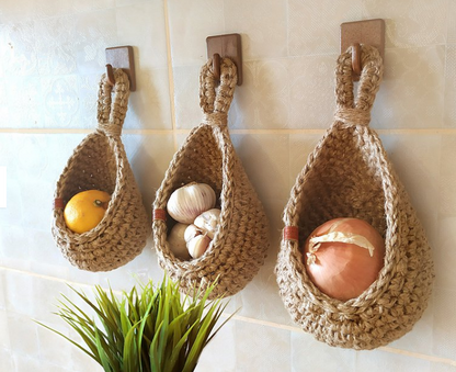 Paniers muraux suspendus pour légumes et fruits – Gain de place et design élégant