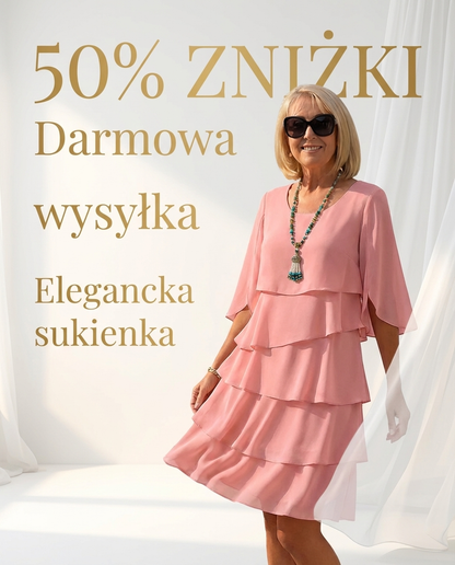 Żaneta – Elegancka sukienka z bufiastymi rękawami