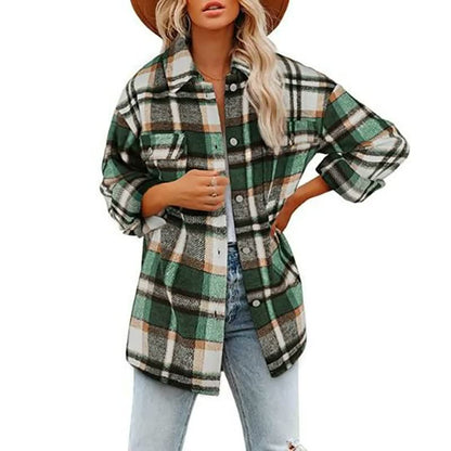 Veste-chemise à carreaux Zora oversize