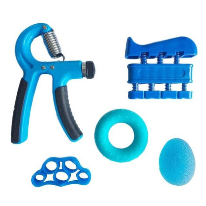 5Pc Hand Finger Strength Kit Grips Exerciser Therapy Ball
