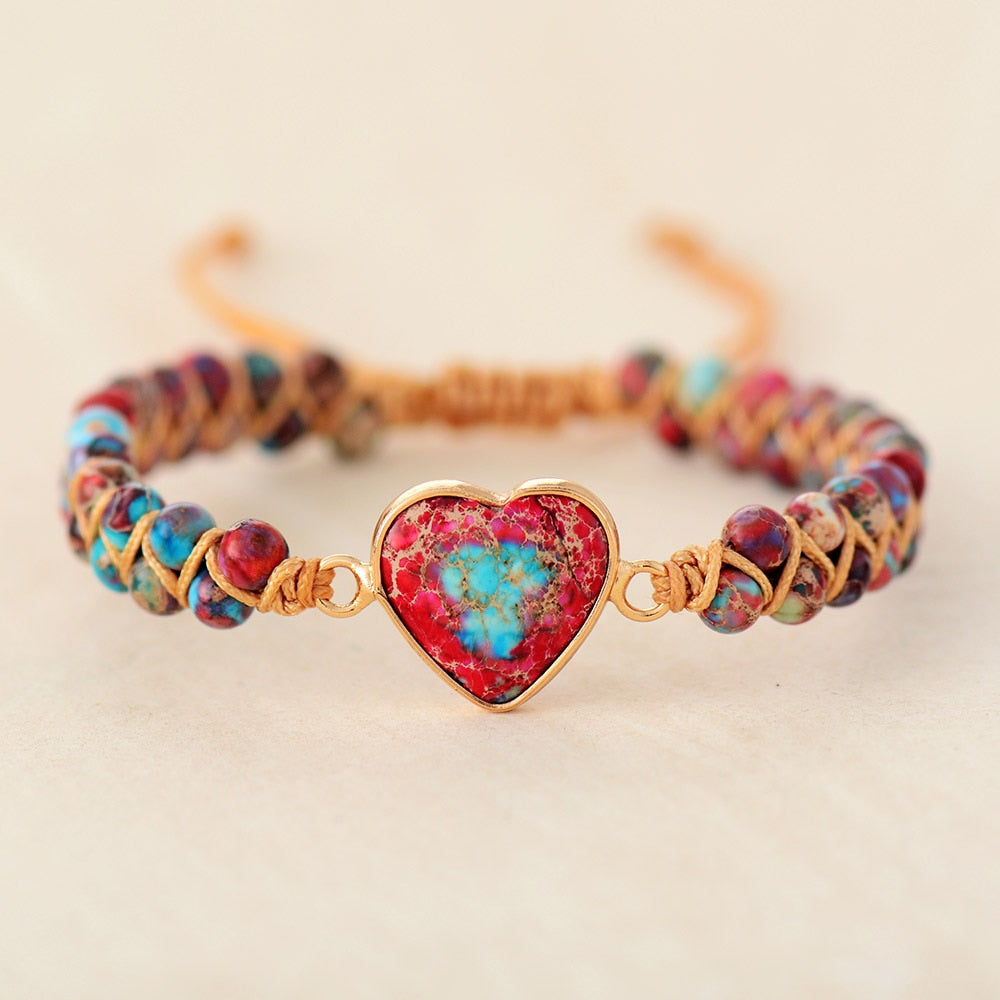 HeartBracelet - Bracciale con Cuore di Diaspro Passionate