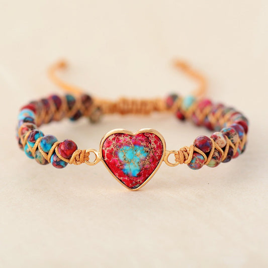 HeartBracelet - Bracciale con Cuore di Diaspro Passionate