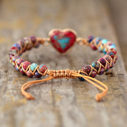 HeartBracelet - Bracciale con Cuore di Diaspro Passionate