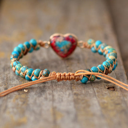 HeartBracelet - Bracciale con Cuore di Diaspro Passionate
