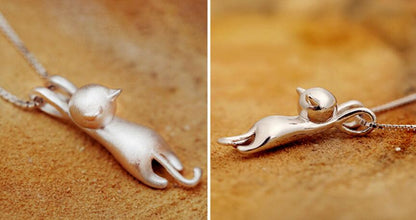 Collana Silver Playful Kitty