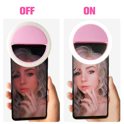 Portable Selfie Ring Light for Photography and Video – Clip-On LED Lighting for Content Creation, Selfies and Video Calls