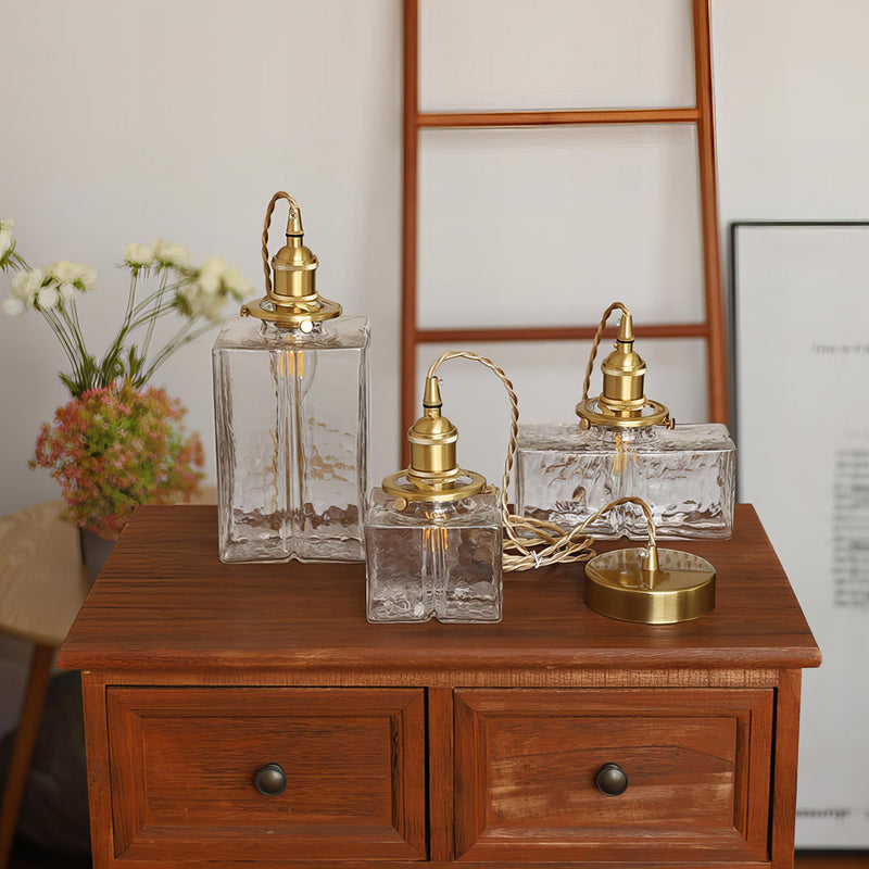 Oro Retro | Luxe Glazen Hanglamp – Gouden Accenten – Vintage Design