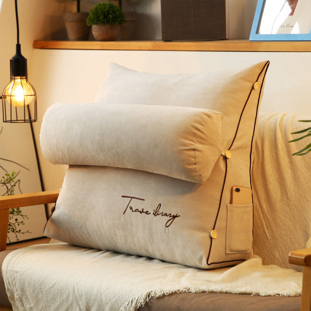 Reading Pillow – Triangular Support Cushion with Soft Foam and Comfortable Backrest
