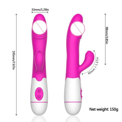 30 Speed Rechargeable Rabbit Vibrator Clit G Spot Women Sex Toy