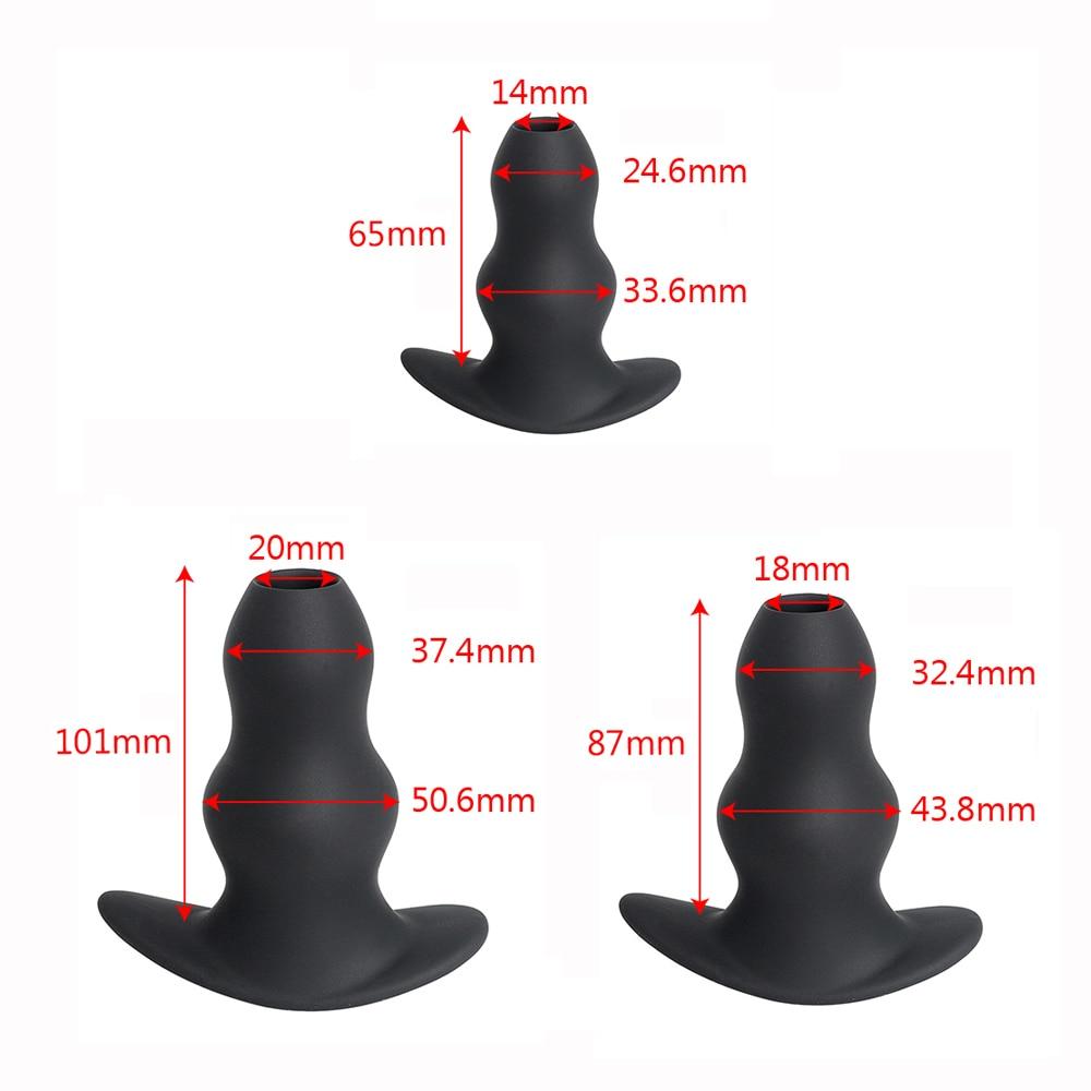 Hollow Anal Speculum Silicone Butt Plug Bdsm Medical Play Kink