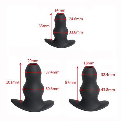 Hollow Anal Speculum Silicone Butt Plug Bdsm Medical Play Kink