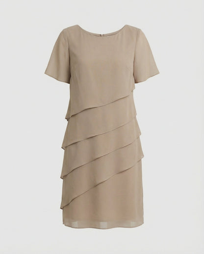 Drune - Damen Elegantes Schlankmachendes Kleid, Figurbetont & Feminin Geschnitten