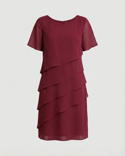 Drune - Damen Elegantes Schlankmachendes Kleid, Figurbetont & Feminin Geschnitten