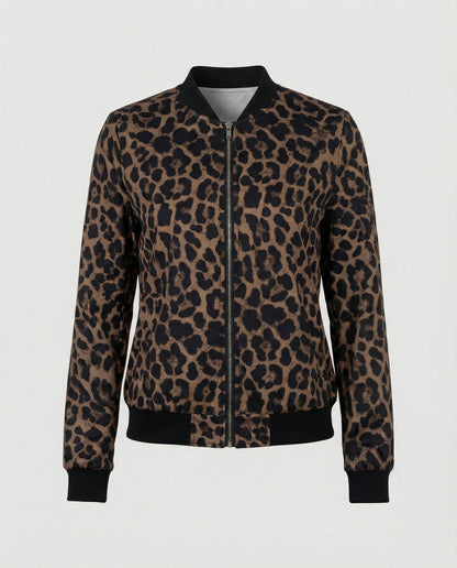 Almira - Shiny Womens Bomber Jacket With Zip