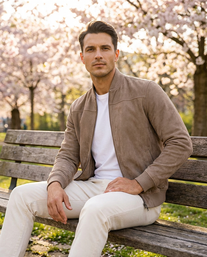 Eldon – Premium Suede Bomber Jacket