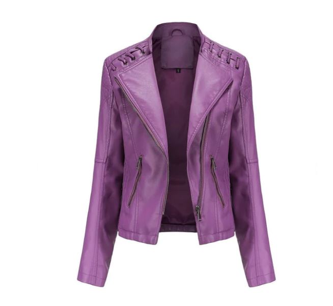 Lamb leather jacket for autumn