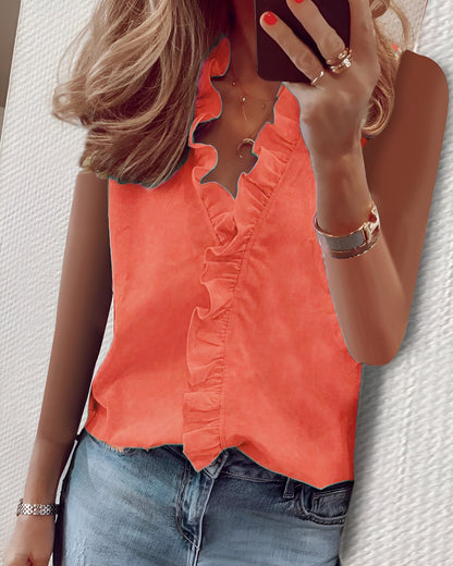 Asta™ | Luftig og elegant bluse med flæser