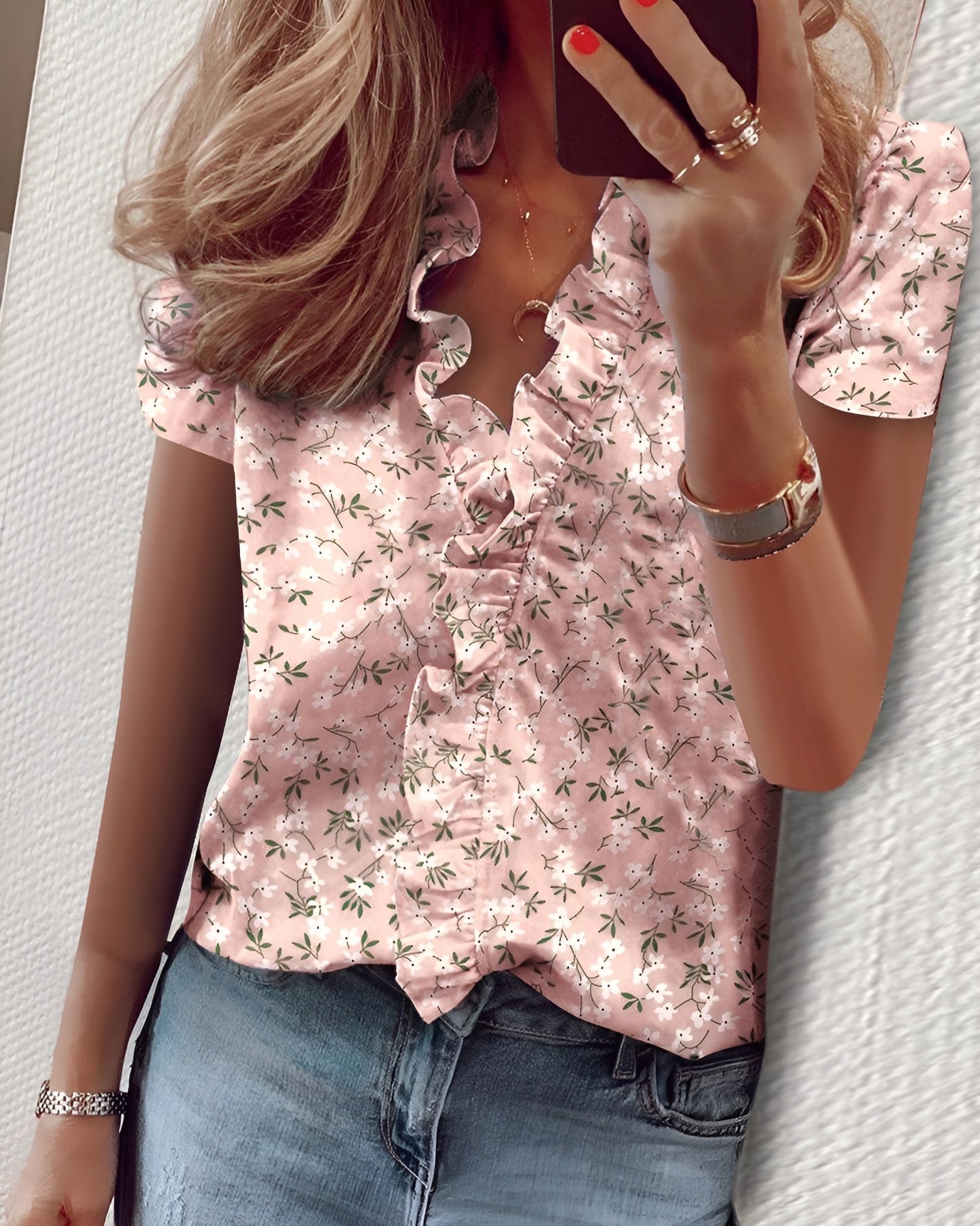 Asta™ | Luftig og elegant bluse med flæser