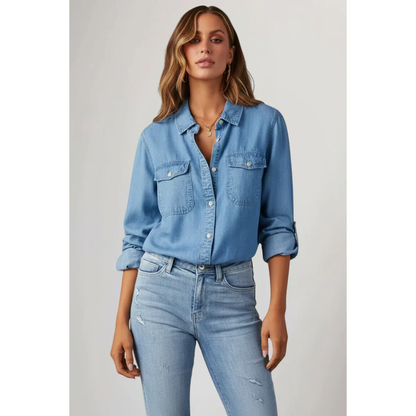 Ramona | Damen Bluse Langarm Elegant Freizeit Modern
