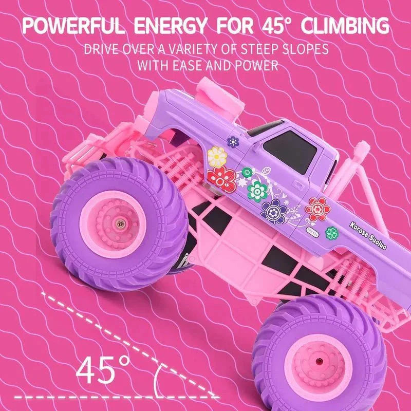 RC Prinsessen Monstertruck | Met Led Verlichting Voor Binnen En Buiten 6 Tot 12 Jaar - KidsKorner