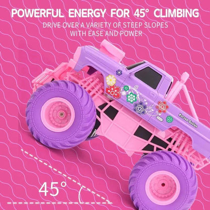 RC Prinsessen Monstertruck | Met Led Verlichting Voor Binnen En Buiten 6 Tot 12 Jaar - KidsKorner