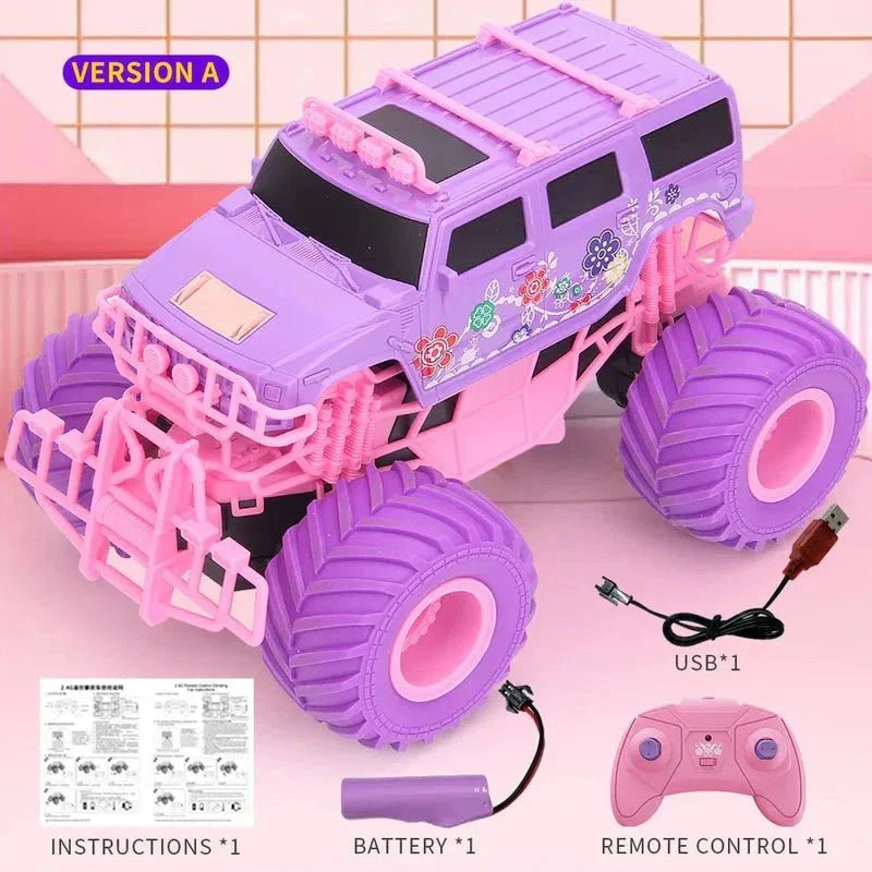 RC Prinsessen Monstertruck | Met Led Verlichting Voor Binnen En Buiten 6 Tot 12 Jaar - KidsKorner
