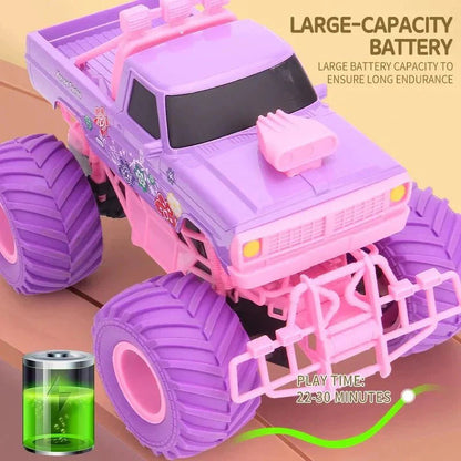 RC Prinsessen Monstertruck | Met Led Verlichting Voor Binnen En Buiten 6 Tot 12 Jaar - KidsKorner