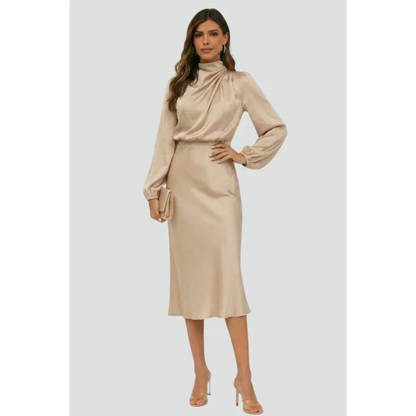 Rebecca | Damen Midikleid Sommer Stilvoll für Anlässe