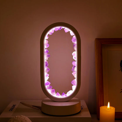 Ręcznie wykonana lampa ametystowa - Serenith-Ametyst Biały-Trend Polska