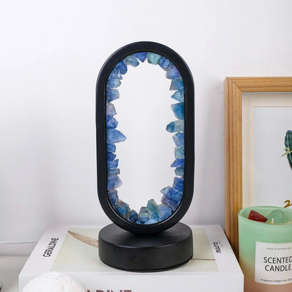Ręcznie wykonana lampa ametystowa - Serenith-Ametyst Surowy Czarny-Trend Polska