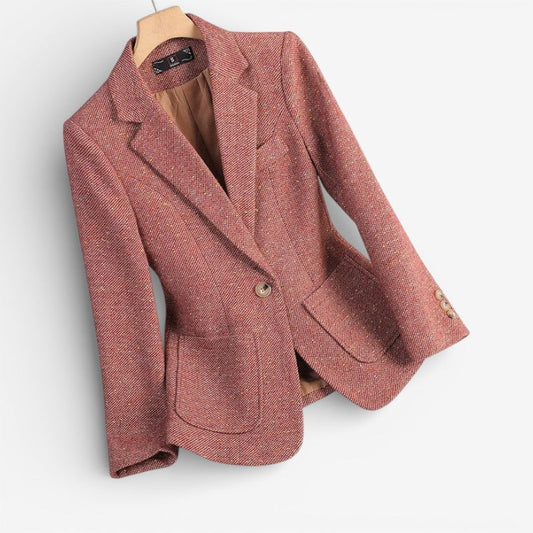 Elodie – Lapel Collar Long Sleeve Blazer With Buttons and Pockets