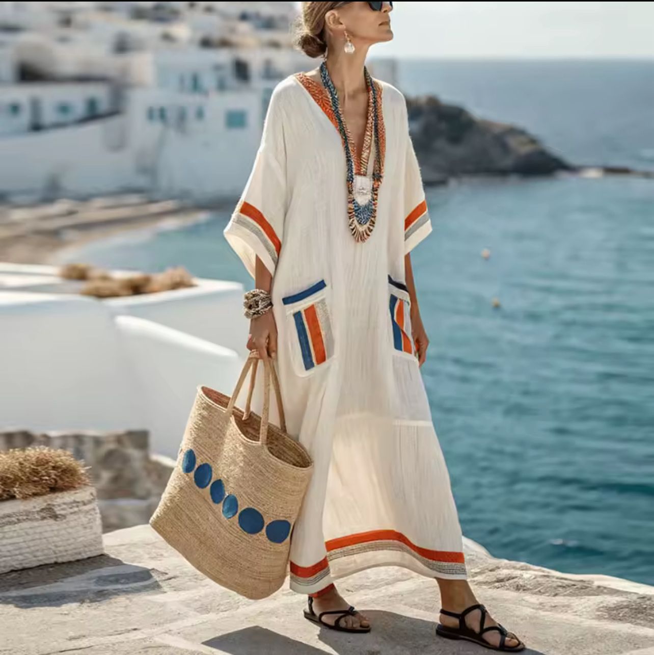 Mary | Long Strand Dress for a Stylish Summer Look
