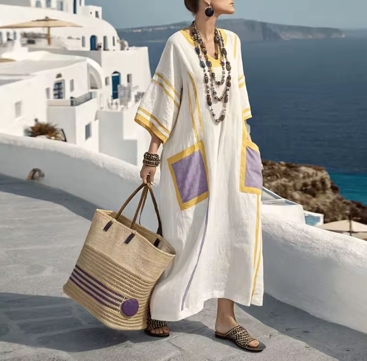 Mary | Long Strand Dress for a Stylish Summer Look