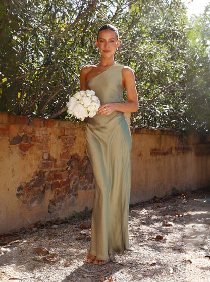 Julia | Spring Women na jedno ramię Maxi dress
