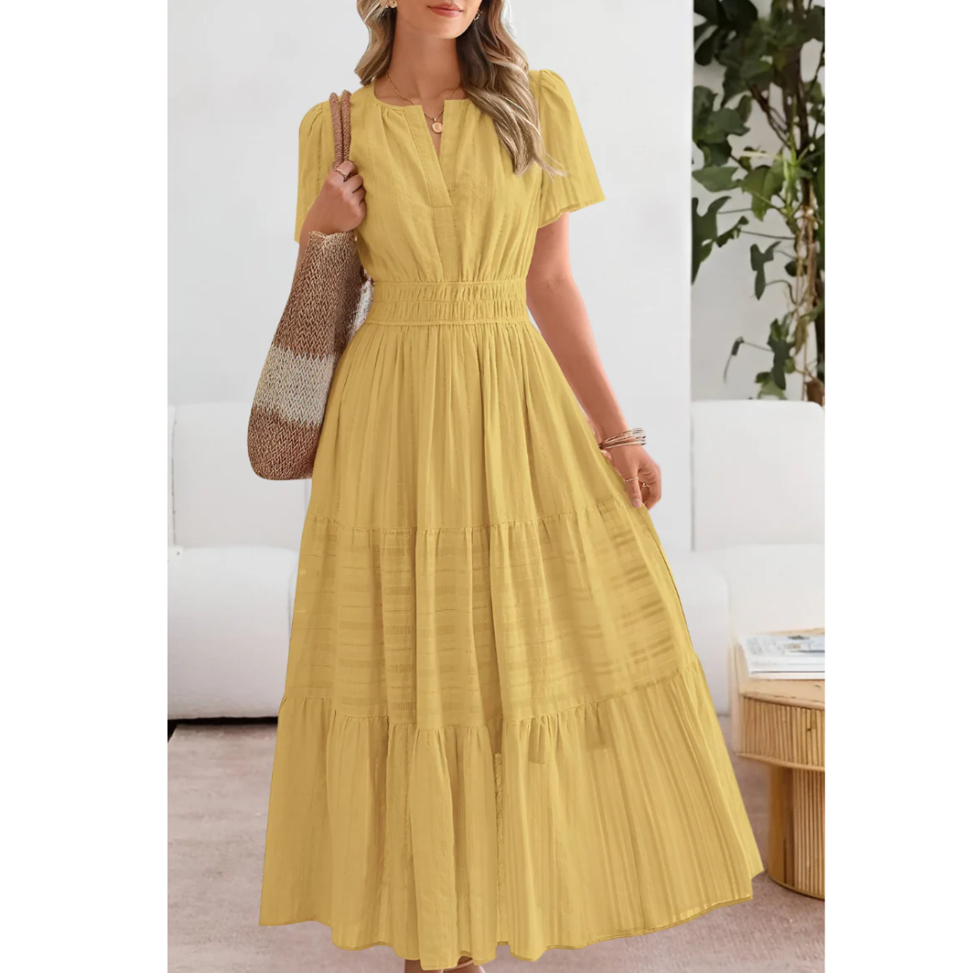 Rojin | Bequemes Damen Sommerkleid Midi elegant