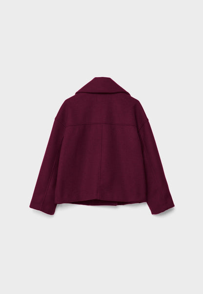Manteau court pour femme avec double rangée de boutons et design intemporel