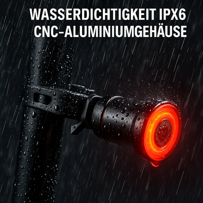 Rücklicht & Bremslicht für Fahrrad und Rennrad mit 6 Modi und Akku | Lumirad