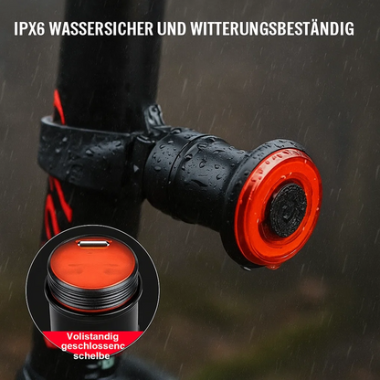 Rücklicht & Bremslicht für Fahrrad und Rennrad mit 6 Modi und Akku | Lumirad