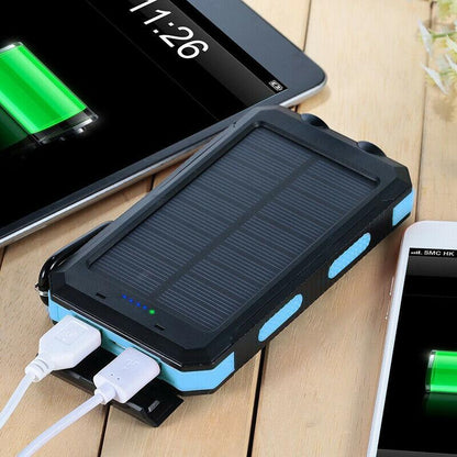 Solcelle Strømbank 50000mAh | Vandtæt Udendørs Oplader