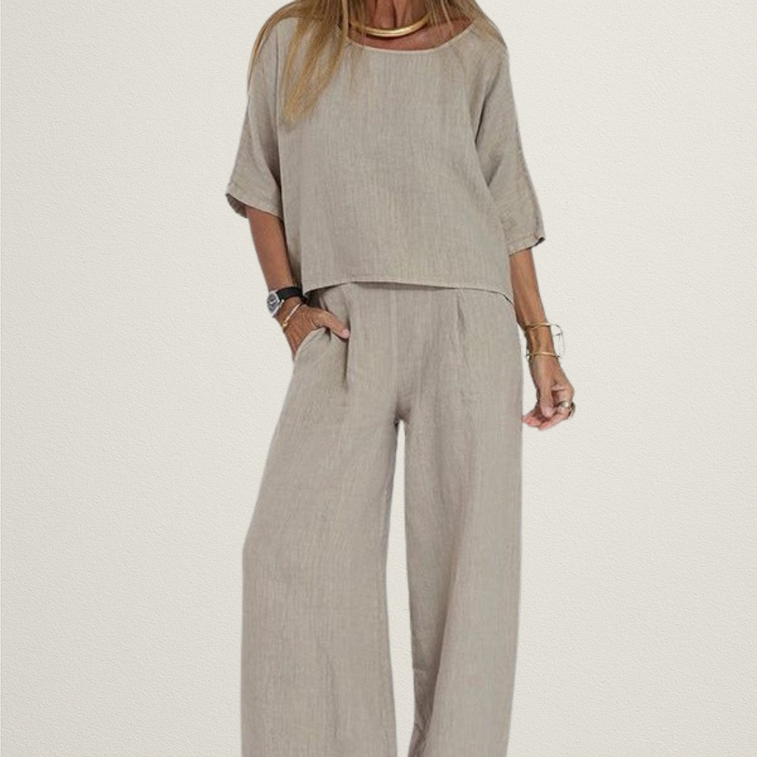 Norvavi | Damski Dres Komplet Casual z Eleganckim Wykończeniem i Luźnym Krojem