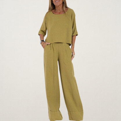 Norvavi | Damski Dres Komplet Casual z Eleganckim Wykończeniem i Luźnym Krojem
