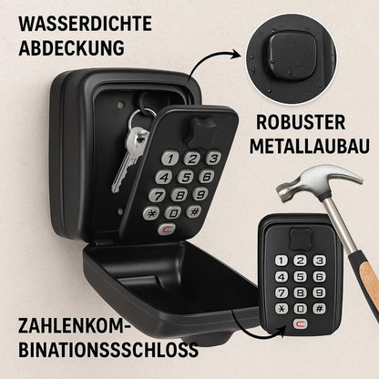 Schlüsselsafe mit Zahlenkombination zur Wandmontage – Immer zugänglich