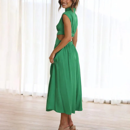 Sanna | Damen Midi Sommerkleid Für Alltag