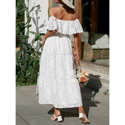 Saskia | Damen Sommerkleid Maxi mit ausgestelltem Schnitt