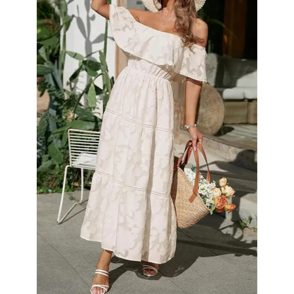 Saskia | Damen Sommerkleid Maxi mit ausgestelltem Schnitt