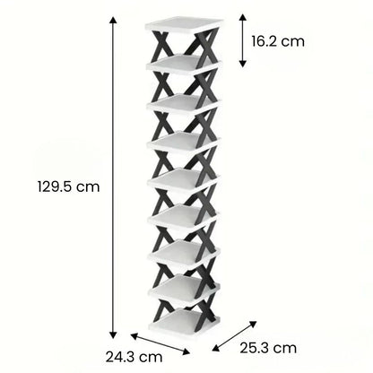 Schmales Schuhregal | Schuhkipper schmal | Hoch und platzsparend | SchuhTower