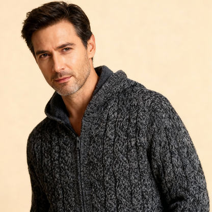 Giorgio Wool Zip Knitted Sweater | Inner Warm Fleece