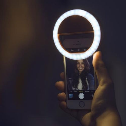Portable Selfie Ring Light for Photography and Video – Clip-On LED Lighting for Content Creation, Selfies and Video Calls
