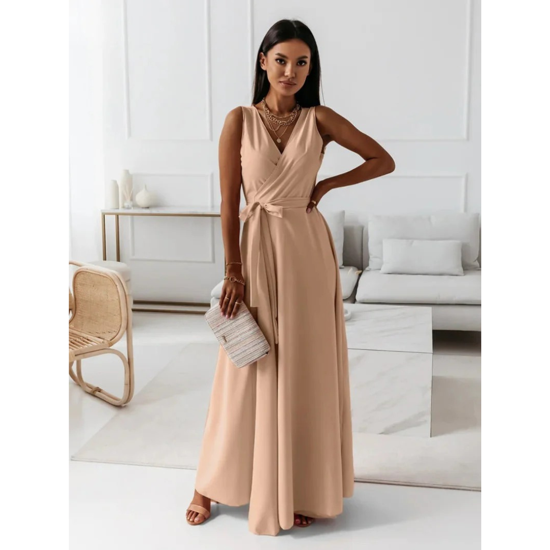 Selma | Damen Maxi Kleid Für Hochzeitsgast Wickel Stil