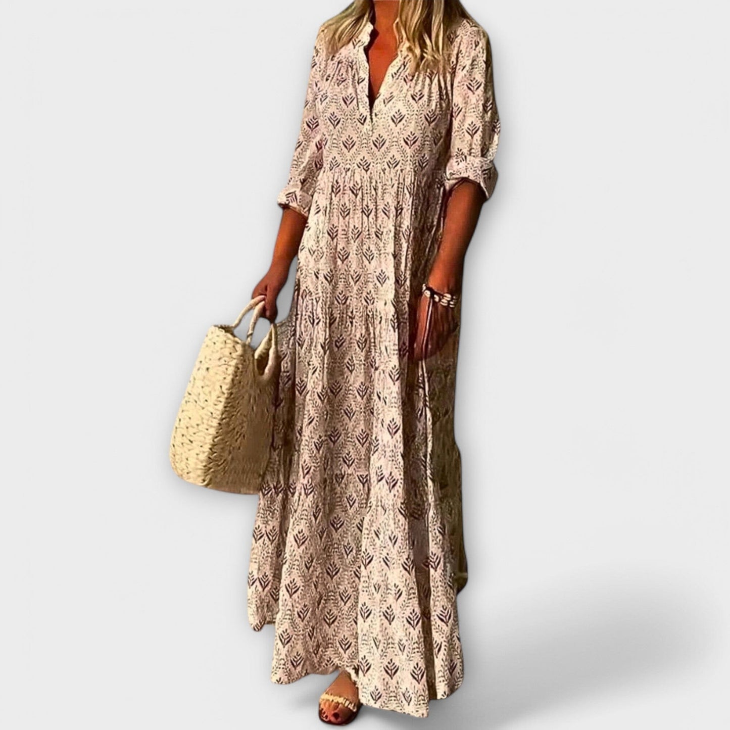 Sera – Elegante y cómoda vestido largo de primavera